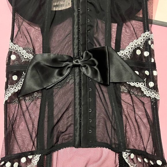 CLEARANCE $78 Victoria's Secret Collection Corset Garter Slip Dress. 34C - Picture 6 of 6